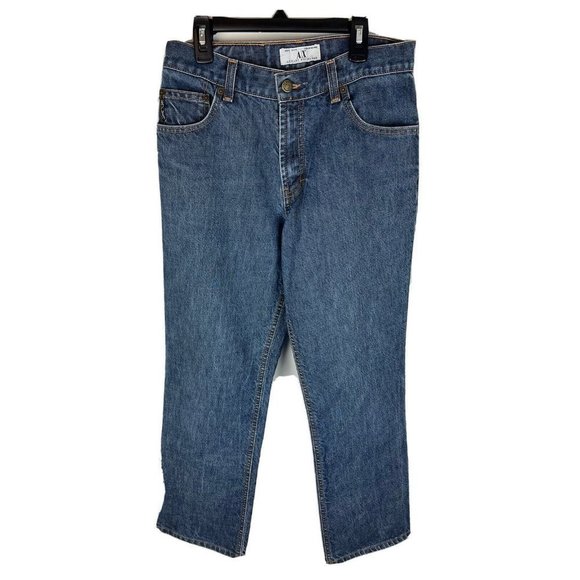 AX Armani Exchange J40 Womens Size 8 Short Regular Bootleg Jeans Made In The USA - Picture 1 of 10